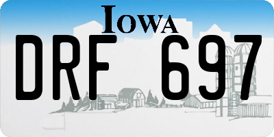 IA license plate DRF697