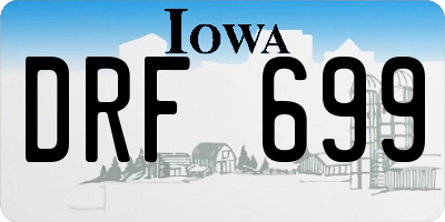 IA license plate DRF699