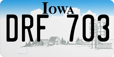 IA license plate DRF703