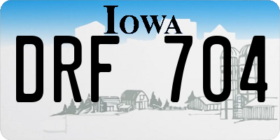 IA license plate DRF704