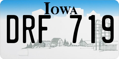 IA license plate DRF719