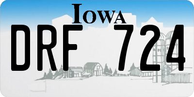 IA license plate DRF724