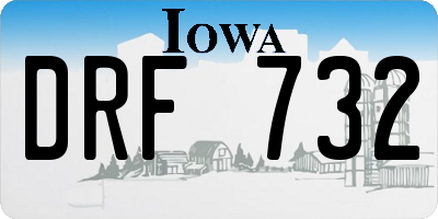 IA license plate DRF732
