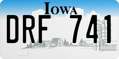 IA license plate DRF741