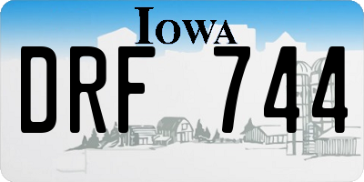 IA license plate DRF744