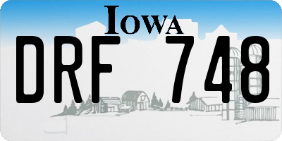 IA license plate DRF748