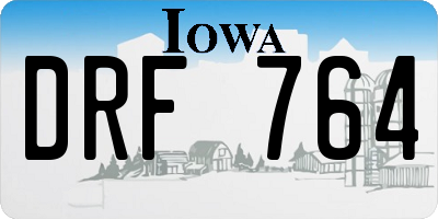 IA license plate DRF764