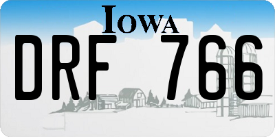 IA license plate DRF766