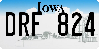 IA license plate DRF824