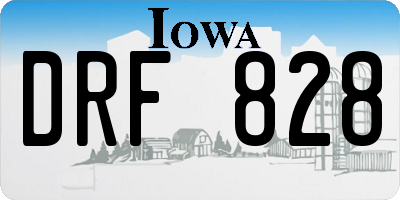 IA license plate DRF828