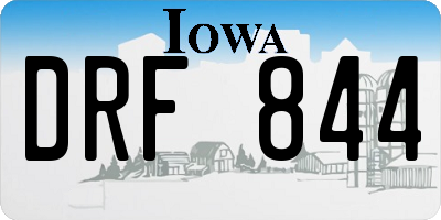IA license plate DRF844