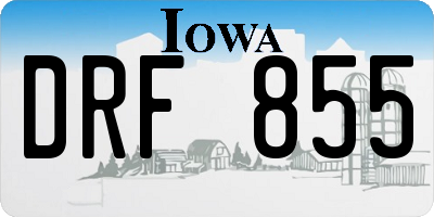 IA license plate DRF855