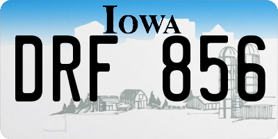 IA license plate DRF856