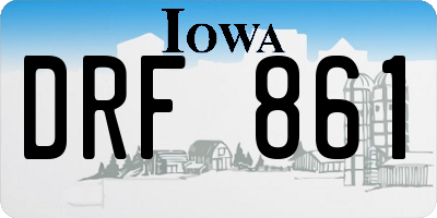 IA license plate DRF861