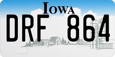 IA license plate DRF864