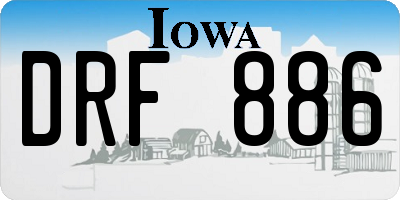 IA license plate DRF886