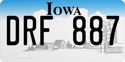 IA license plate DRF887
