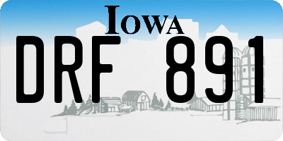 IA license plate DRF891