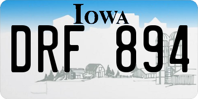 IA license plate DRF894