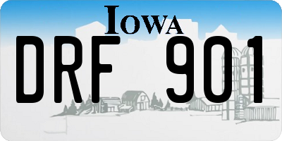 IA license plate DRF901