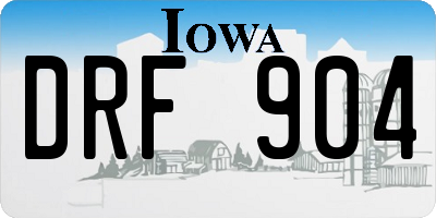 IA license plate DRF904
