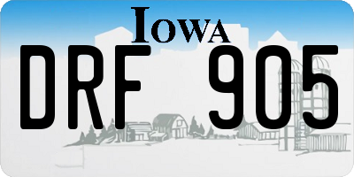 IA license plate DRF905