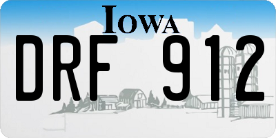 IA license plate DRF912