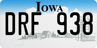 IA license plate DRF938