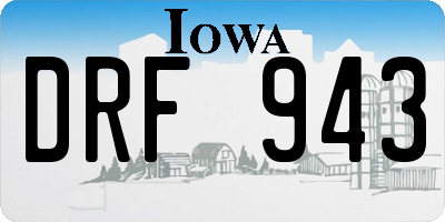 IA license plate DRF943