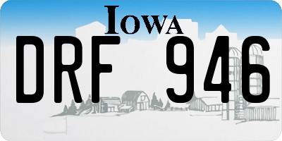 IA license plate DRF946