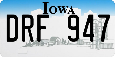 IA license plate DRF947