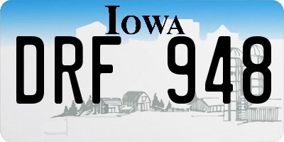 IA license plate DRF948