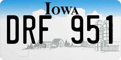 IA license plate DRF951