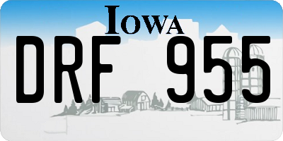 IA license plate DRF955