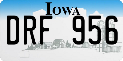 IA license plate DRF956