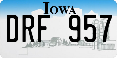 IA license plate DRF957