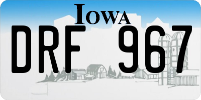 IA license plate DRF967
