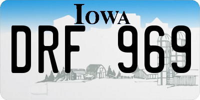 IA license plate DRF969