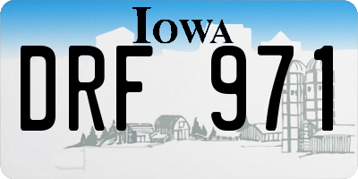 IA license plate DRF971