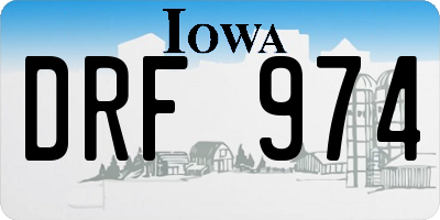 IA license plate DRF974