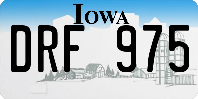 IA license plate DRF975