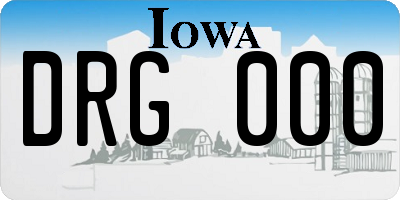IA license plate DRG000