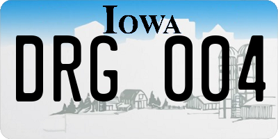 IA license plate DRG004