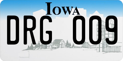 IA license plate DRG009