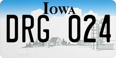 IA license plate DRG024