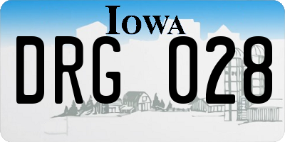 IA license plate DRG028