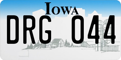 IA license plate DRG044