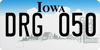 IA license plate DRG050