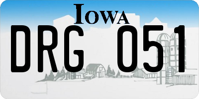 IA license plate DRG051