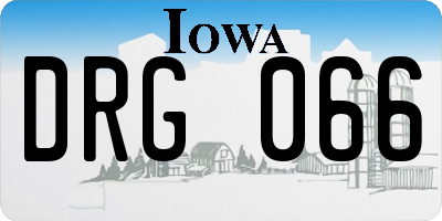 IA license plate DRG066